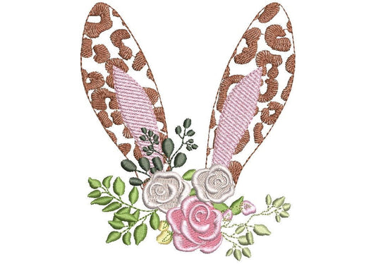 Adorable Easter Bunny Head Leopard Spots