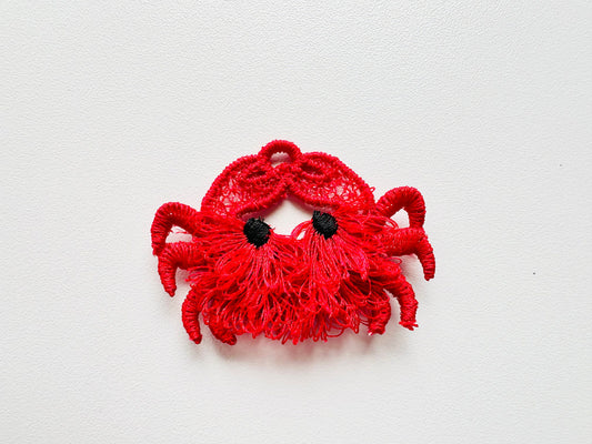 Fringed Crab Earrings Charm FSL