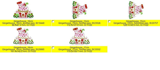 Sweet Candy Christmas Gingerbread House Applique