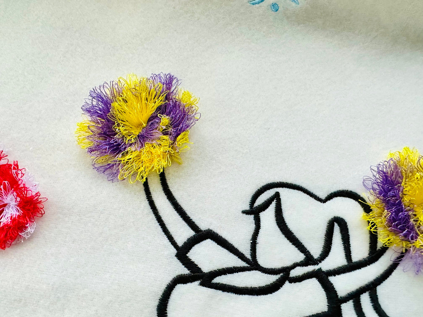 Cheerleader with Fringed Pom Poms