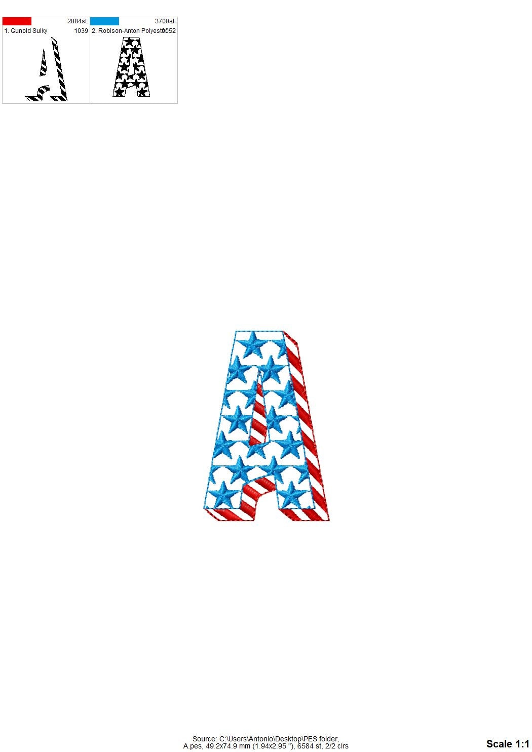 Shadow Patriotic Font