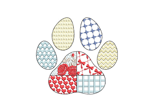 Patchwork Patterned Paw