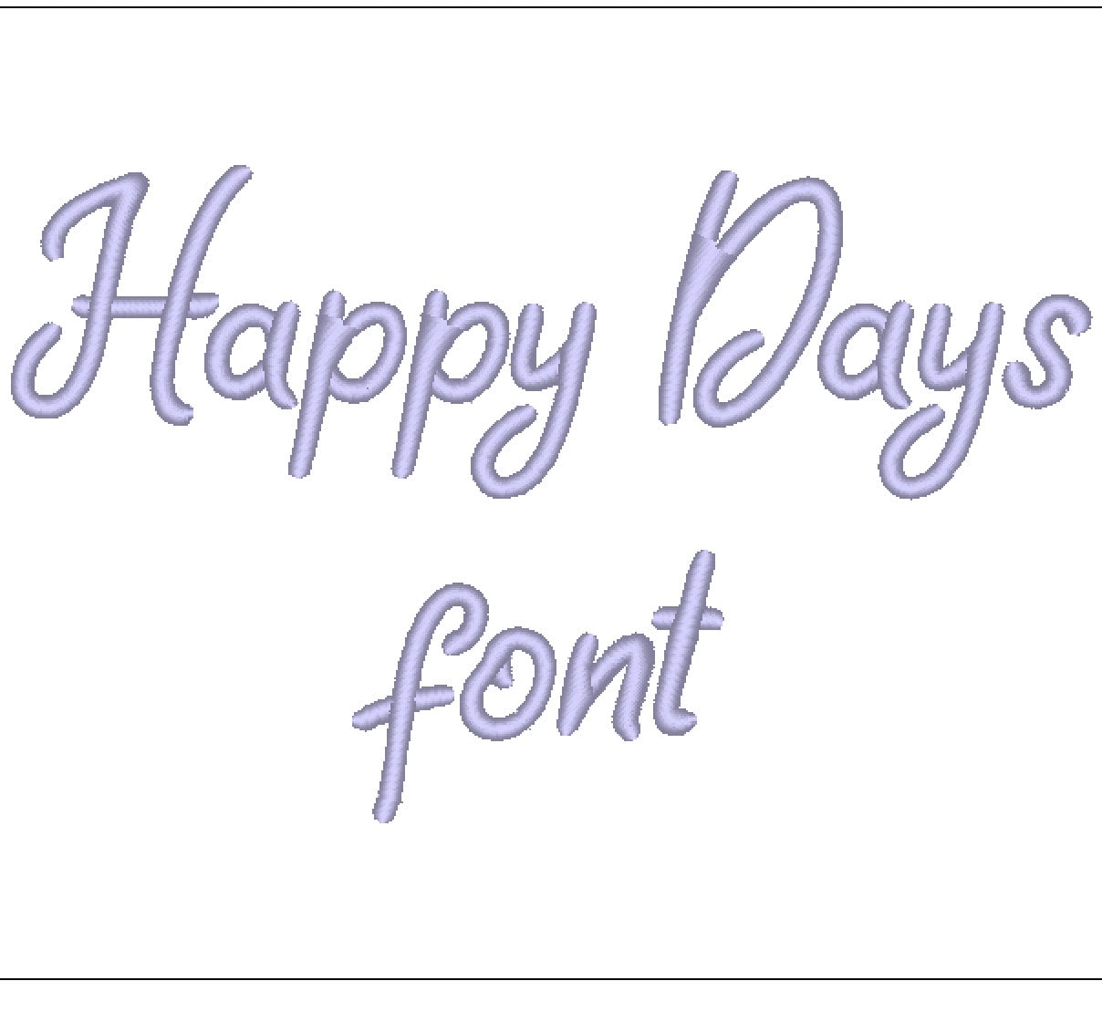 Satin Stitch Curl Font