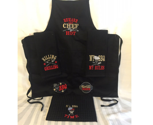 Grill BBQ Apron for Men Set