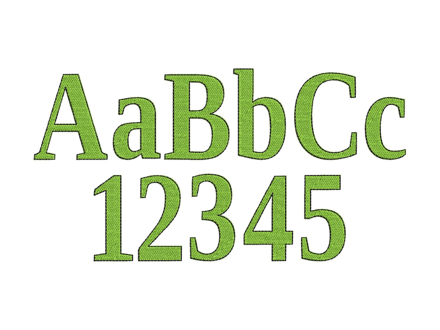 Fill Stitch Block Font Falala