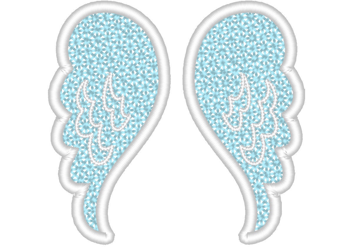 FSL Free standing lace mini angel wings machine embroidery designs,