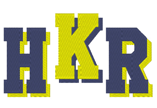 Varsity Collegiate Block Type Shadow Font