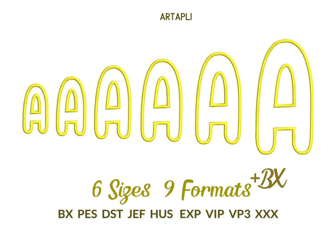 Big Baby Font Applique