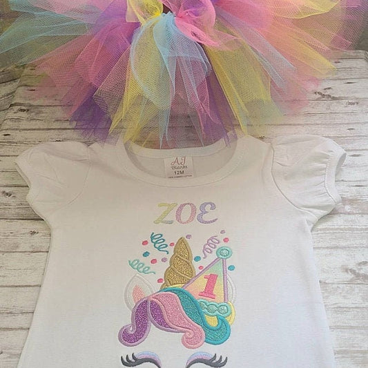 Festive Unicorn Birthday Number 1