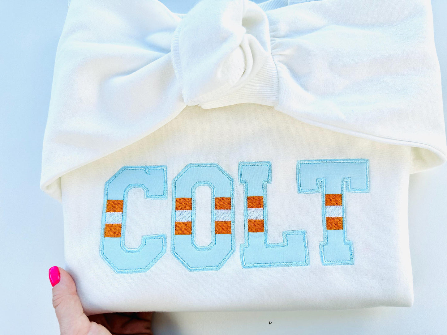 Striped Varsity Sports Font Applique