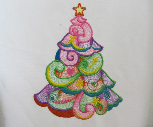Swirl Merry Christmas Tree