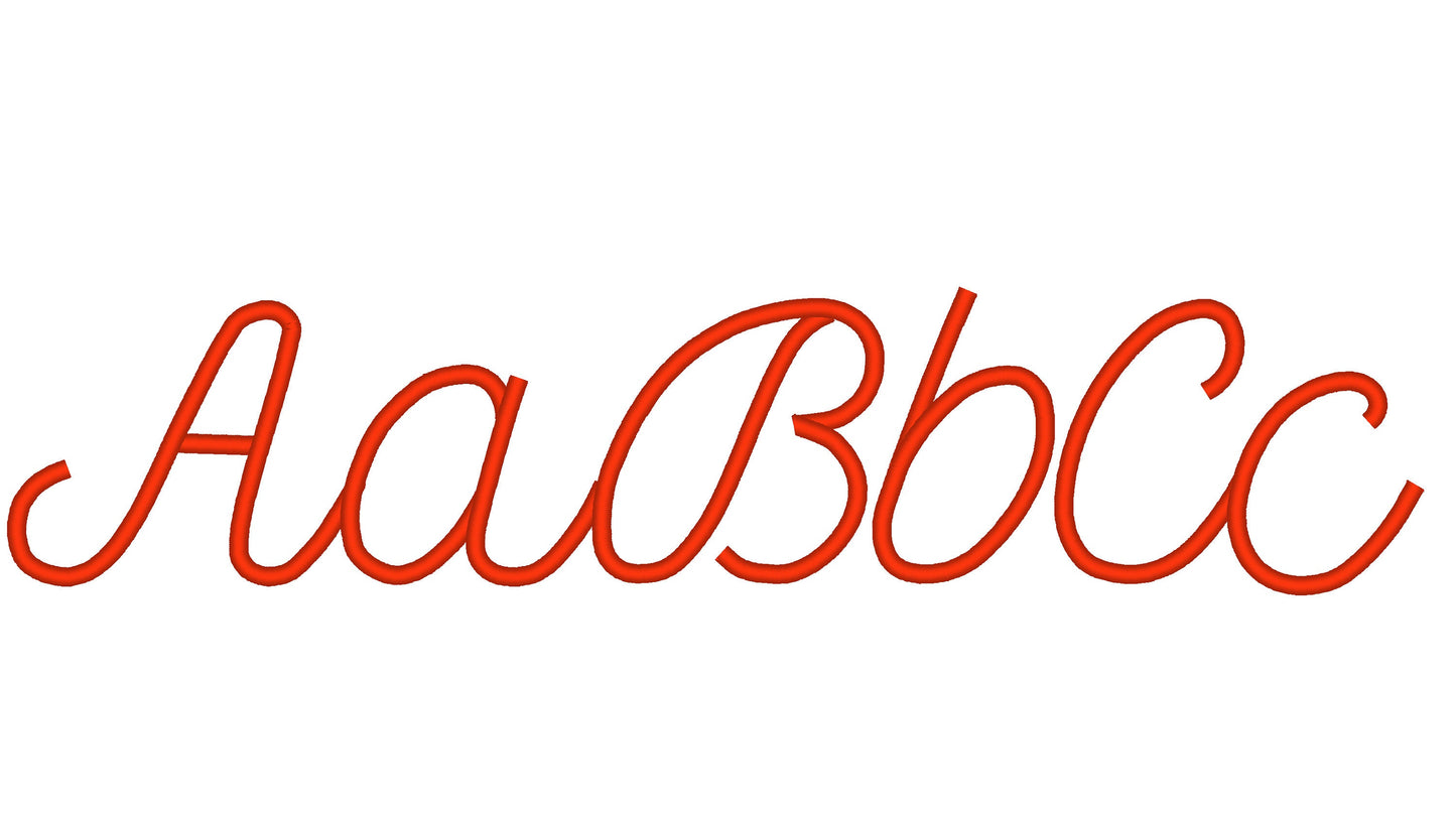 Baby Satin Stitch Handwritten Script Font