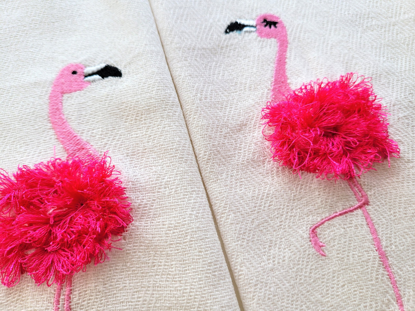Cute Fringed Flamingo Set of 2
