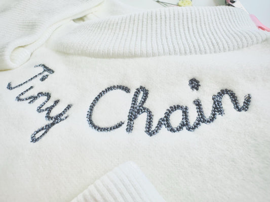 Tiny Playful Chain Stitch Handwritten Font
