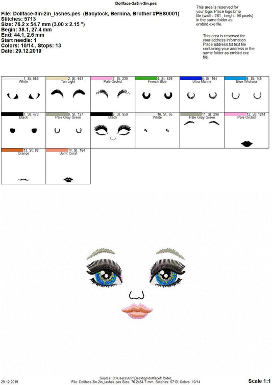 Doll Face Fringed Eyelashes Iridescent Eyes