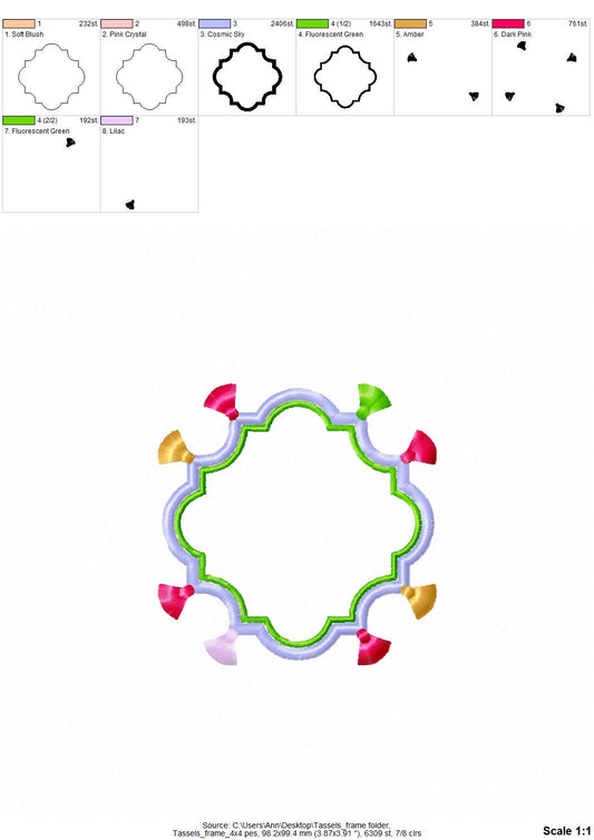 Fringed Tassel Monogram Frame