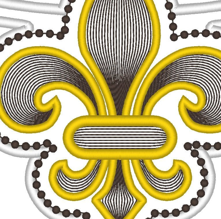 Fleur de Lis Towel Topper ITH