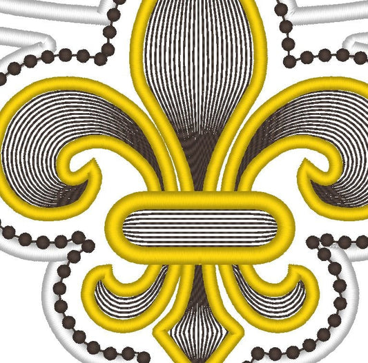 Fleur de Lis Towel Topper ITH