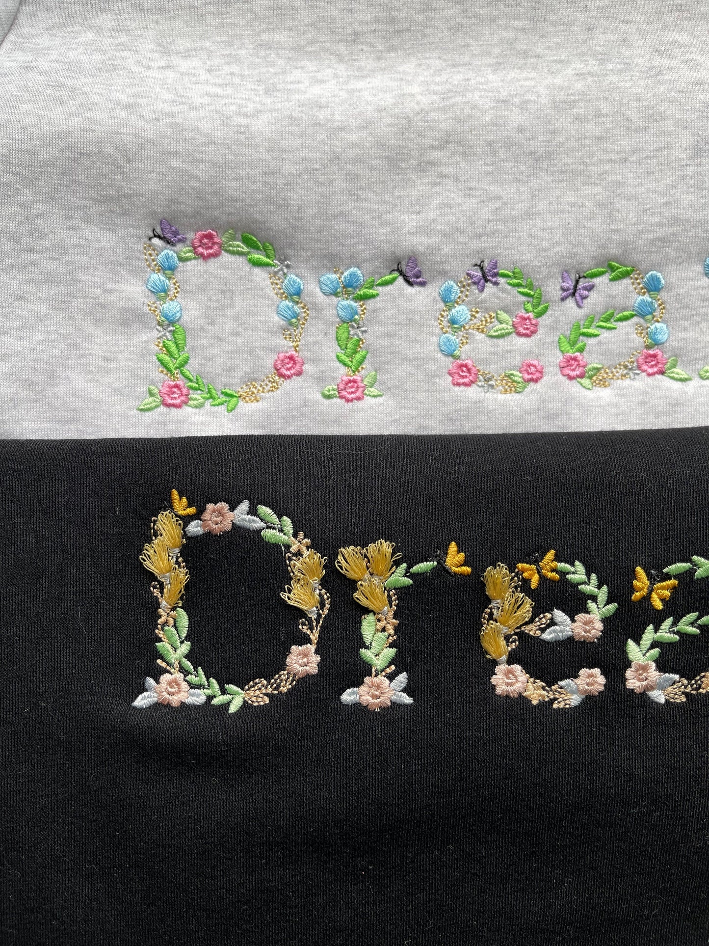 Fringed Light Rose Floral Font