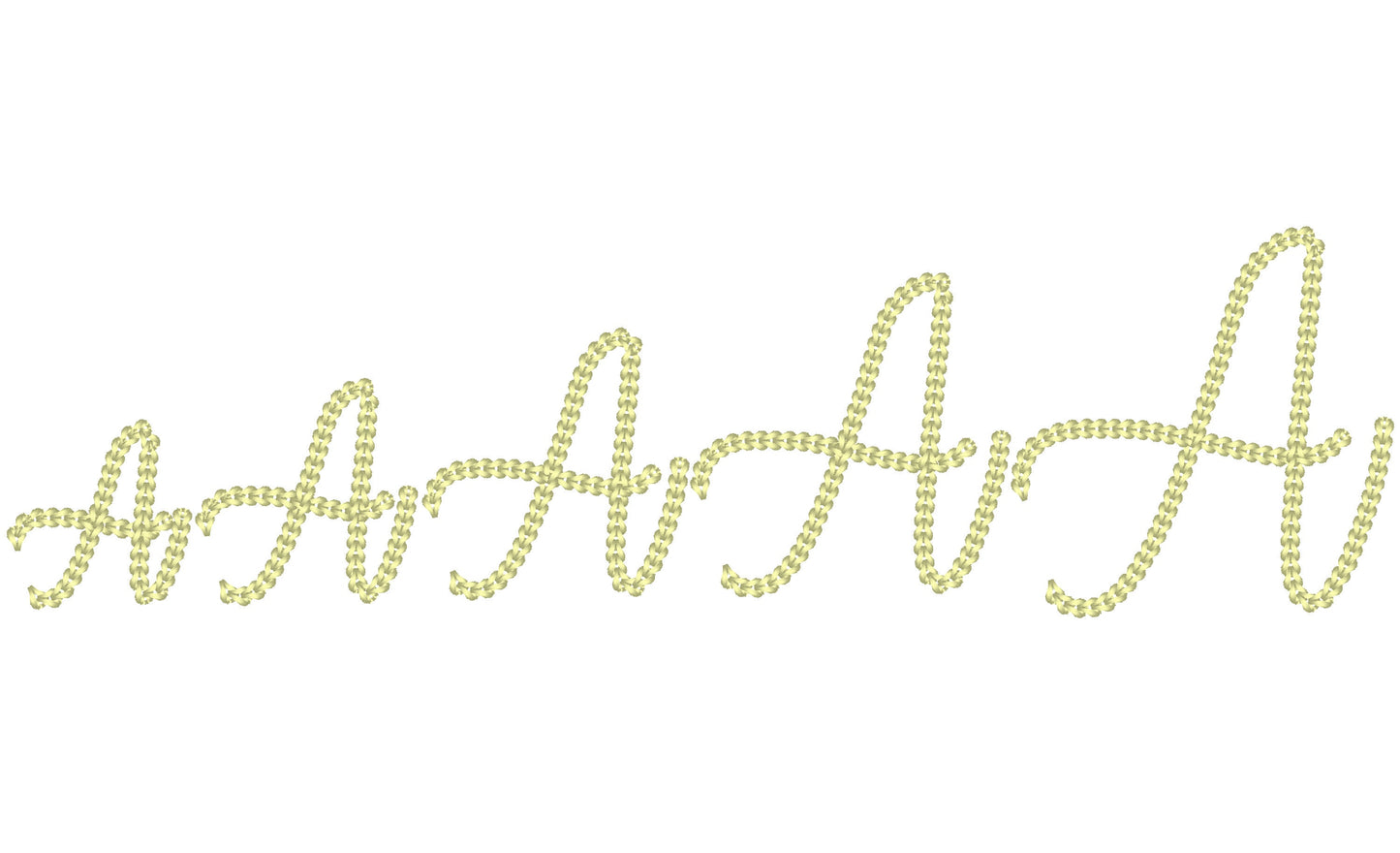 Bold Dense Chain Stitch Handwritten Font