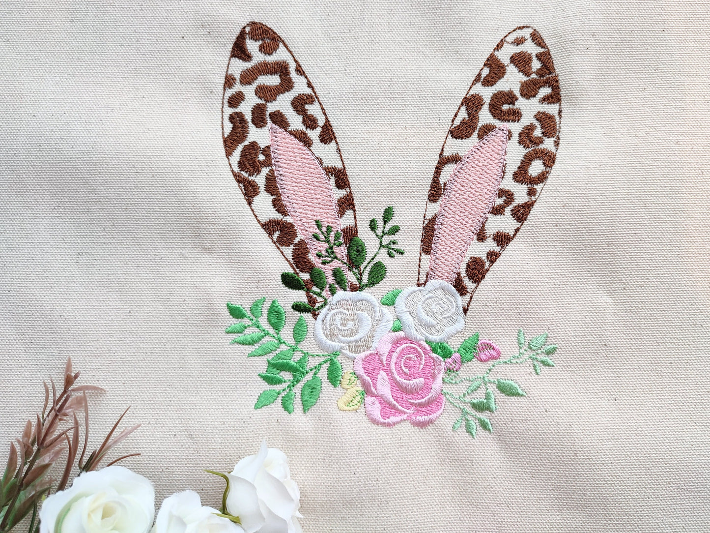 Adorable Easter Bunny Head Leopard Spots