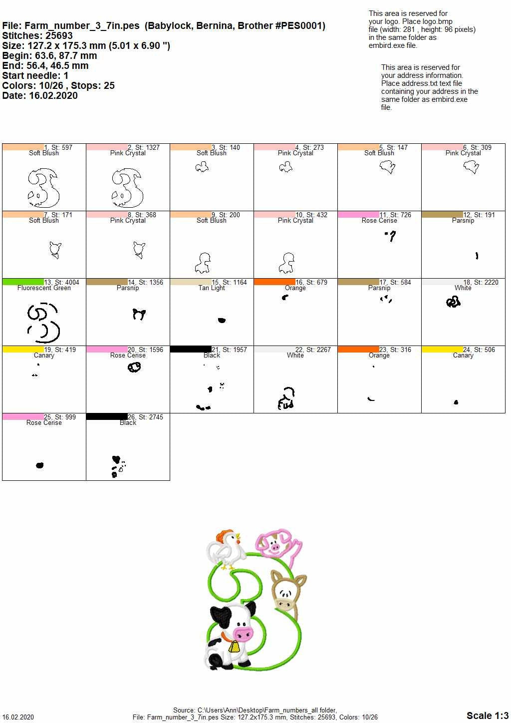 Farm Animals Birthday Numbers