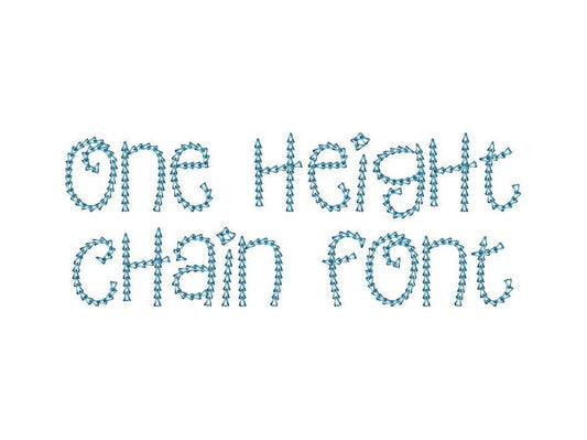 Quick Light Stitch One Height Chain Font