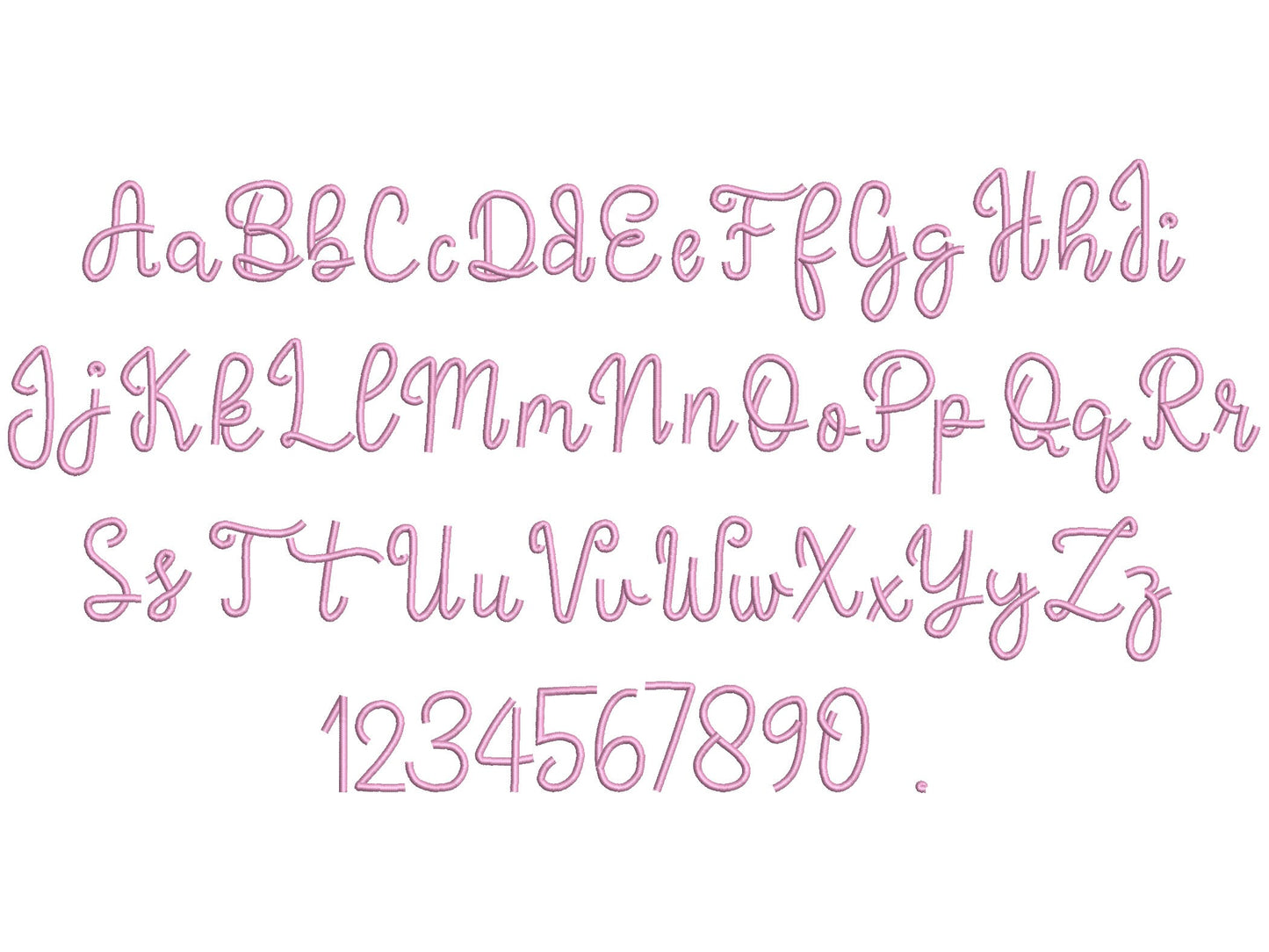 Satin Stitch Handwritten Script Font