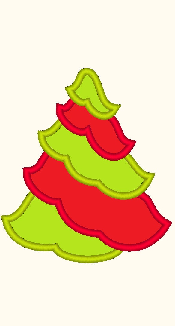 Simple Christmas Tree Applique Set