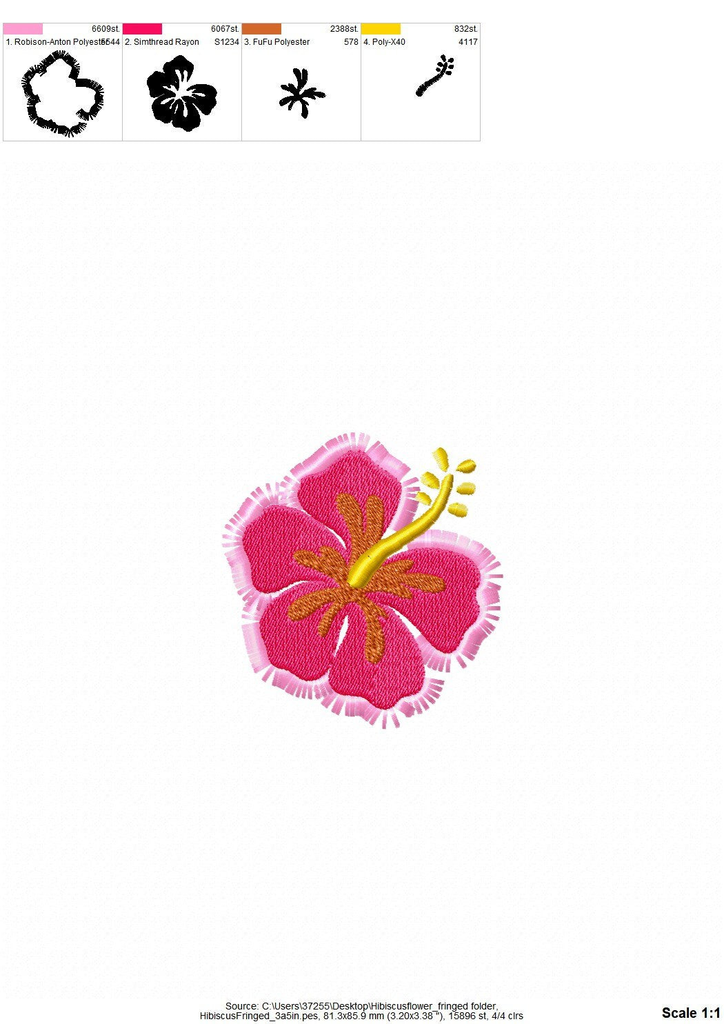 Fringed Hibiscus Flower