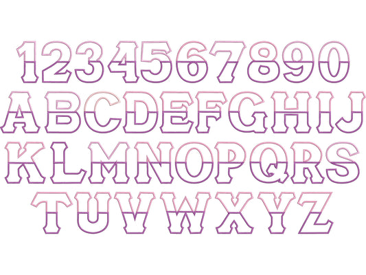 Split Font English and Greek Font Applique