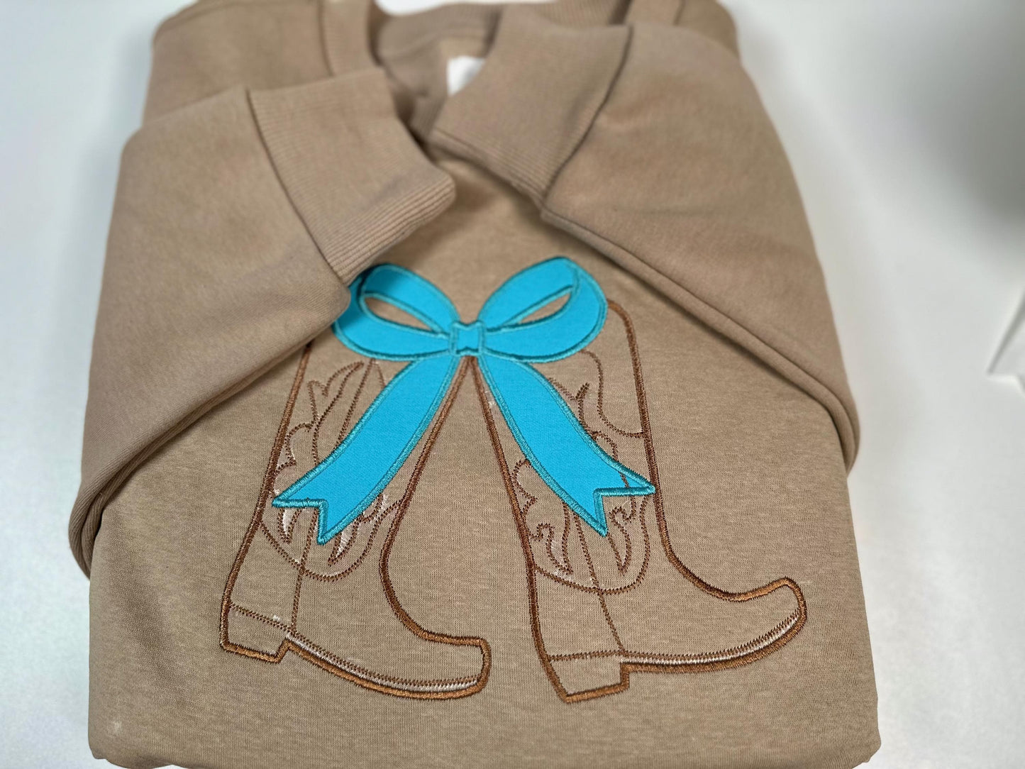 Cowboy Cowgirl Boots and Bow