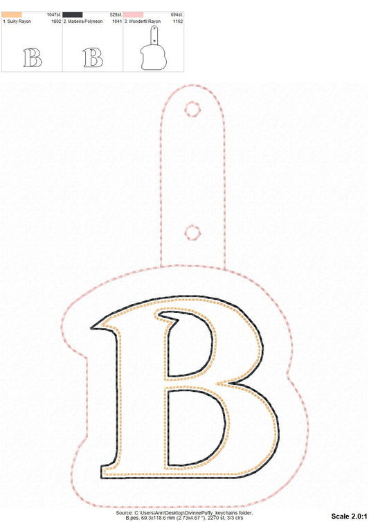 Puffy Puff Foam Classic Keychain Monogram