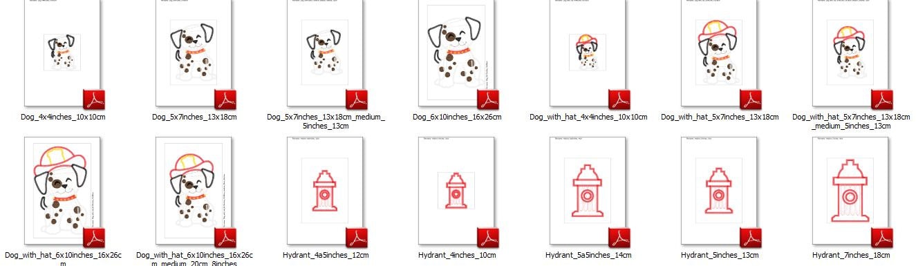 Dalmatian Puppy Single and with Hydrant