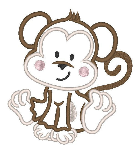 Cute Monkey Applique