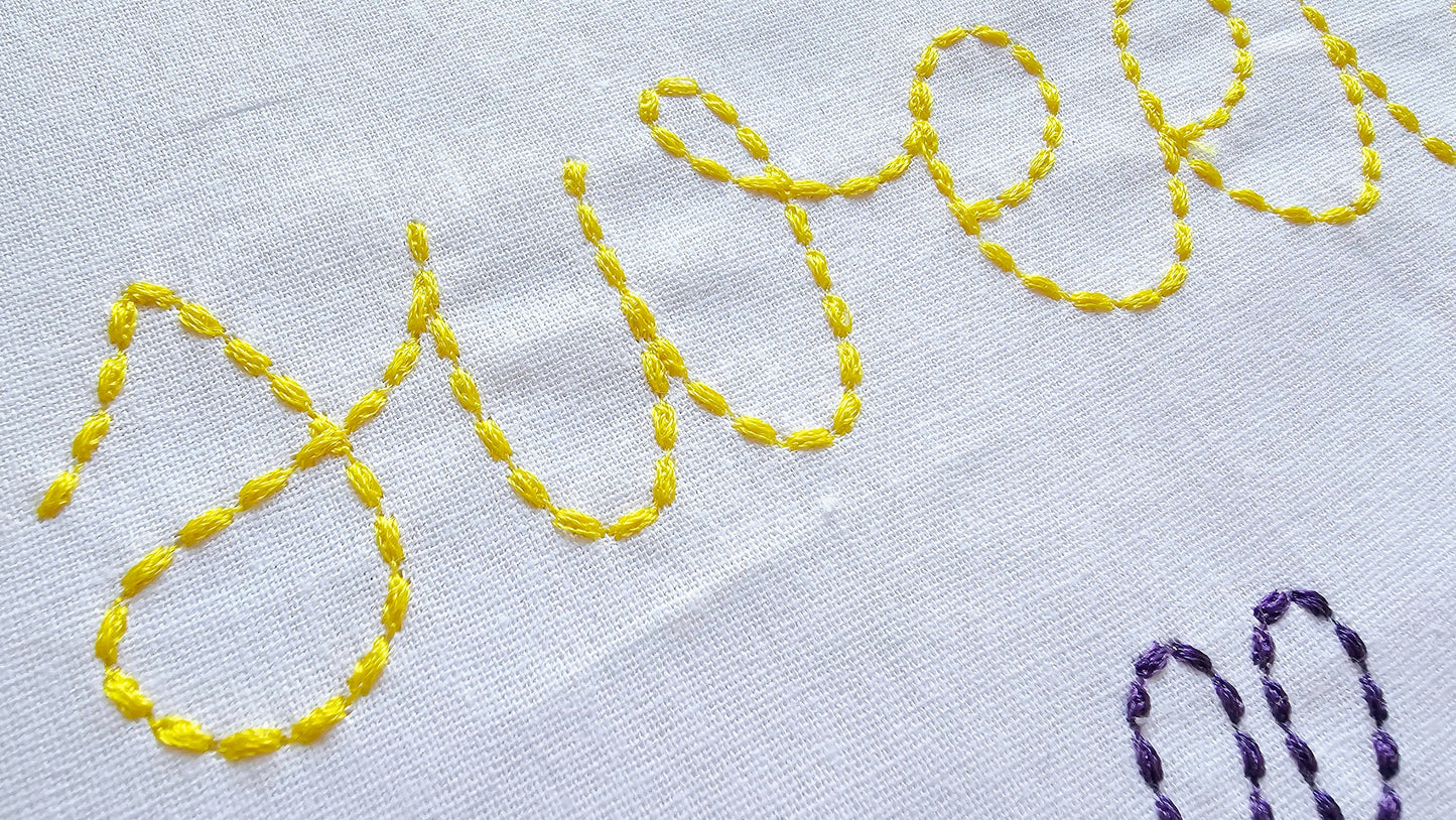 New Hand Stitch Effect Font