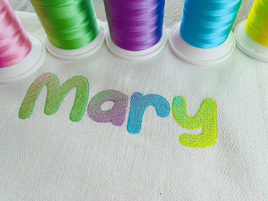 Iridescent 2-Color Rounded Font