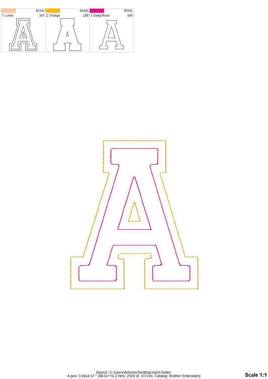 Big Monogram Applique Font