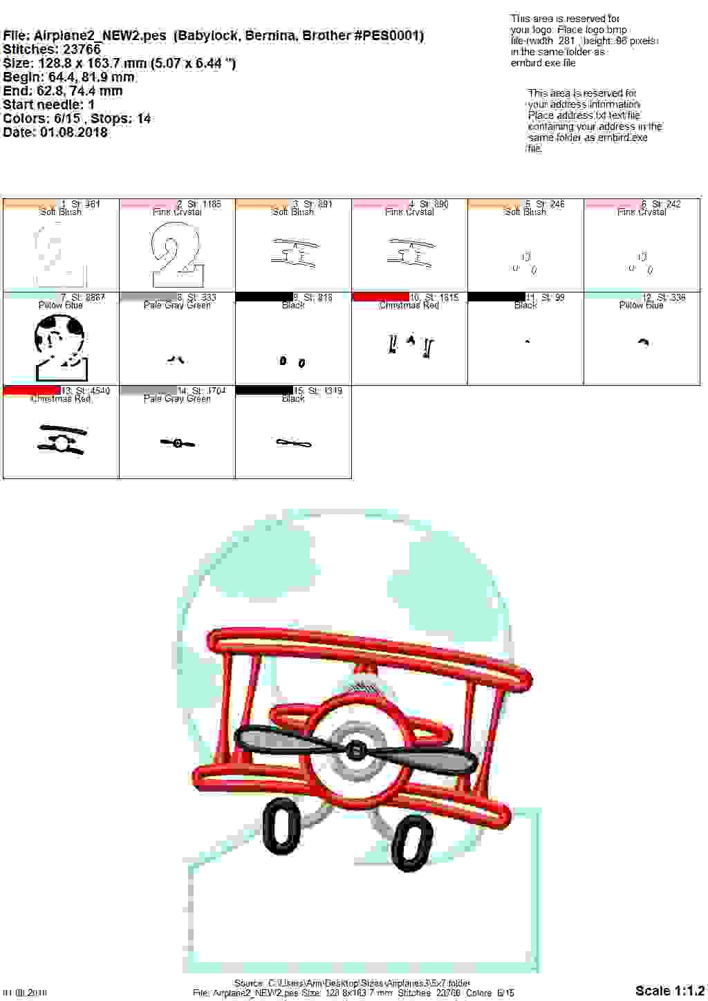 Airplane Birthday Numbers Set