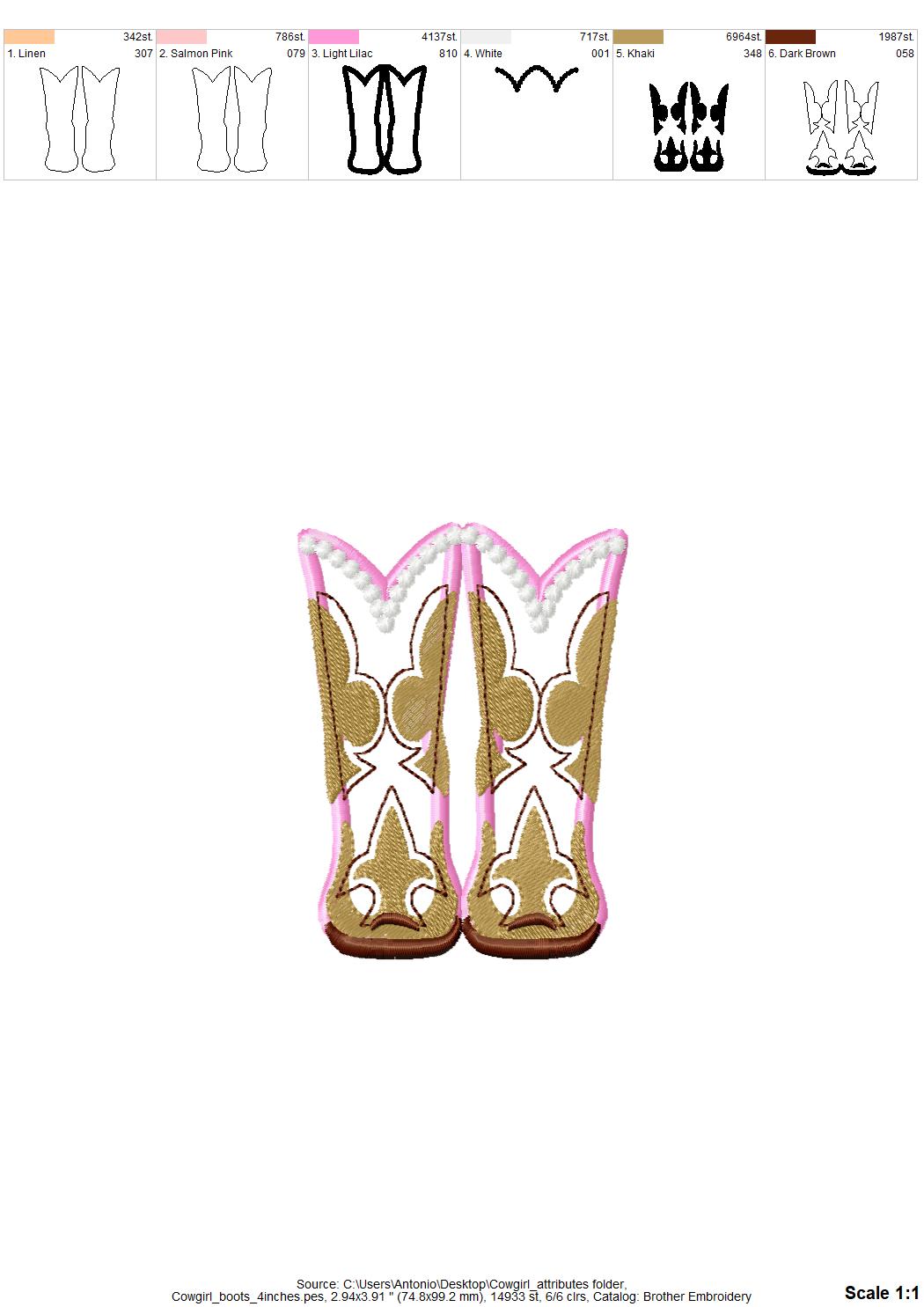 Cowgirl attributes Set of 3