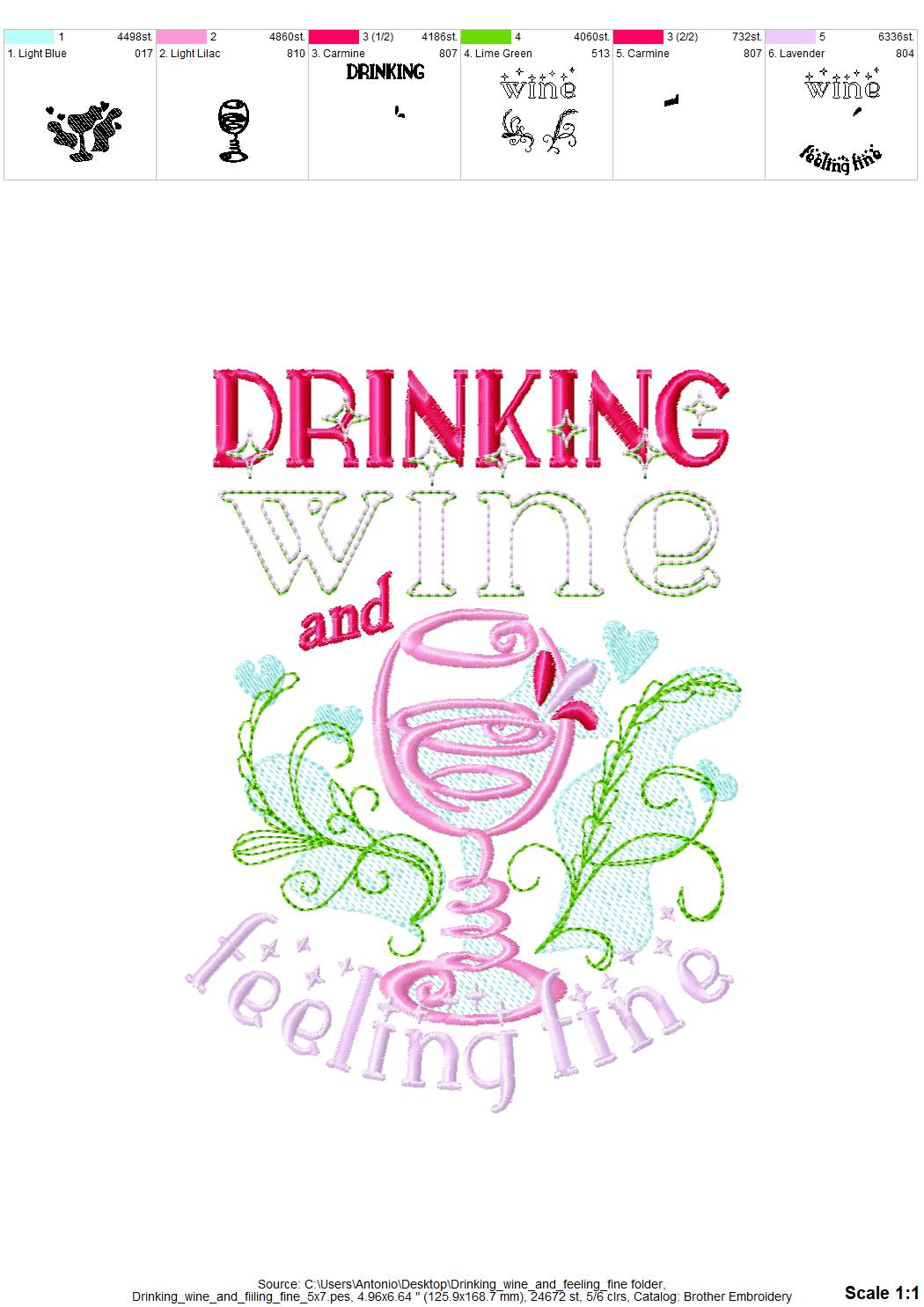 Drinking Wine and Feeling Fine Saying