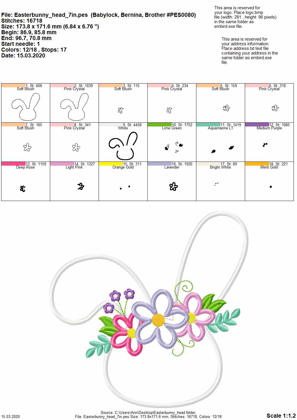 Easter Bunny Applique