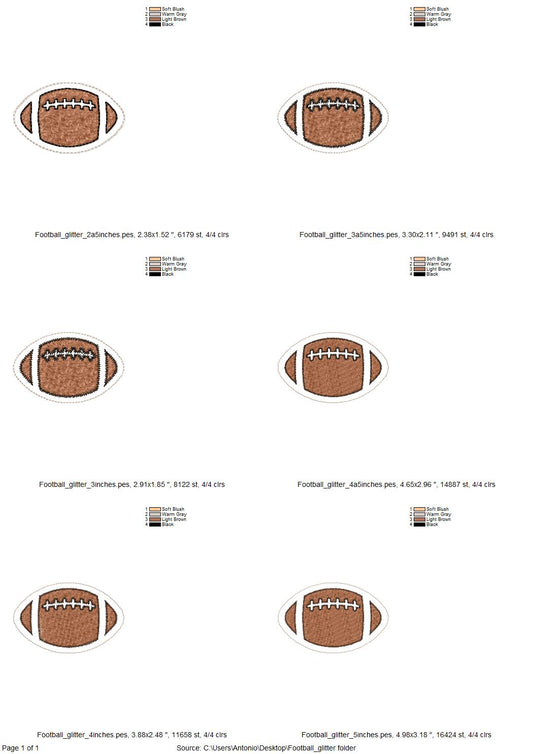 Football Glitter HTV Ball