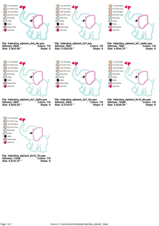 Elephant with Heart Splashes