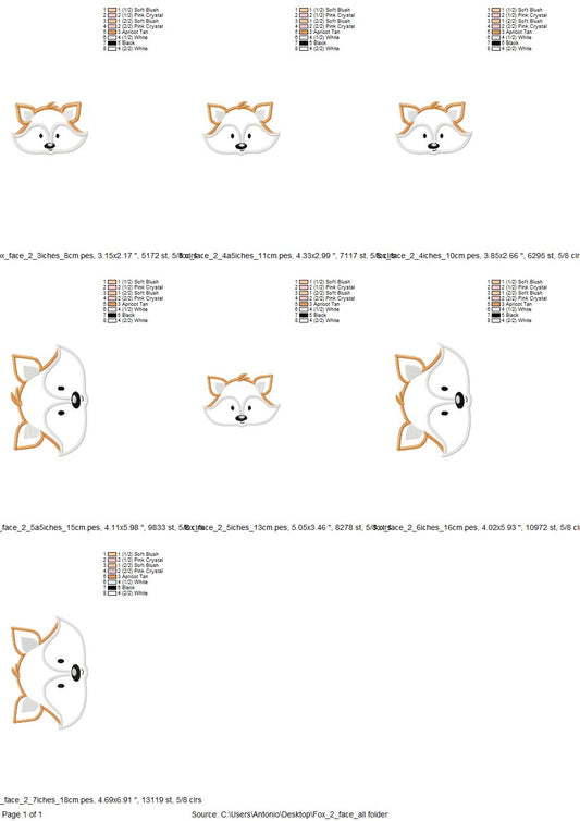 Fox Face Applique