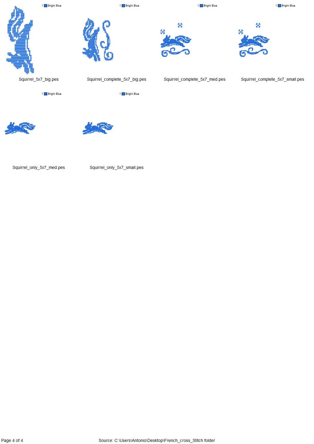 Cross Stitch Mouse Deer Squirrel Bunny Set