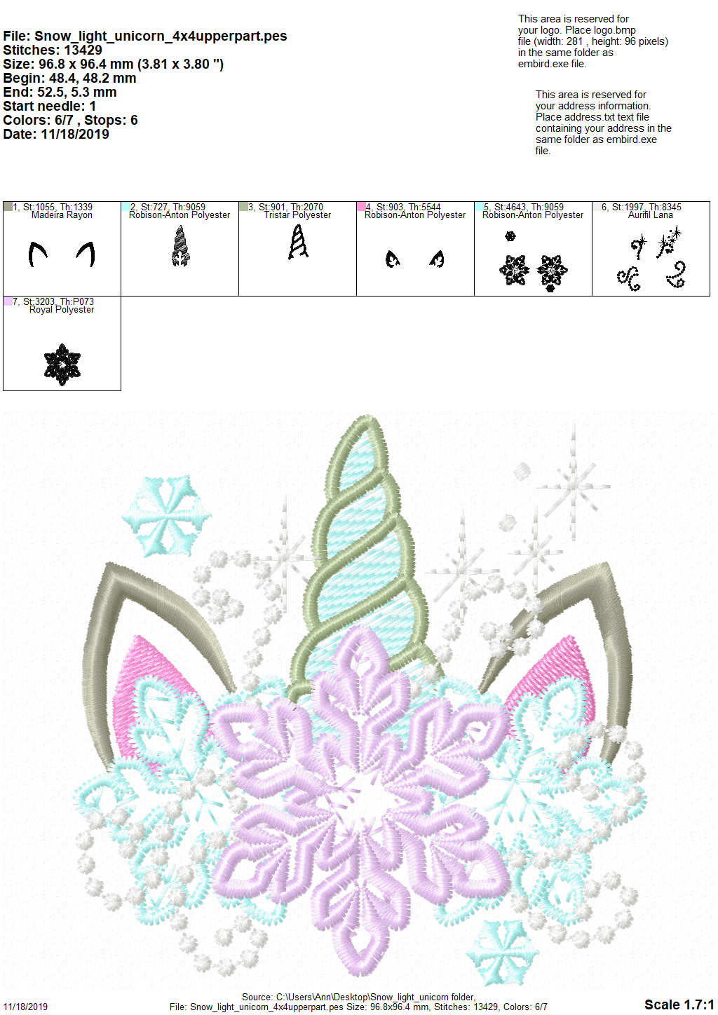 Frozen Snowflake Christmas Unicorn