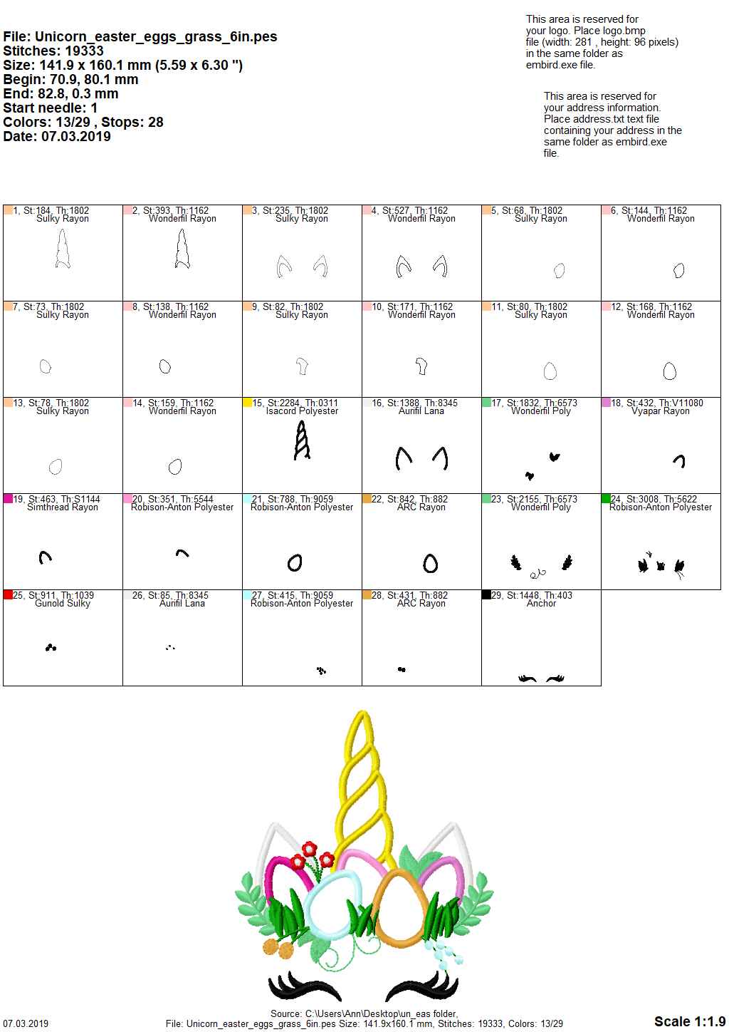 Easter Unicorn with Egg Crown