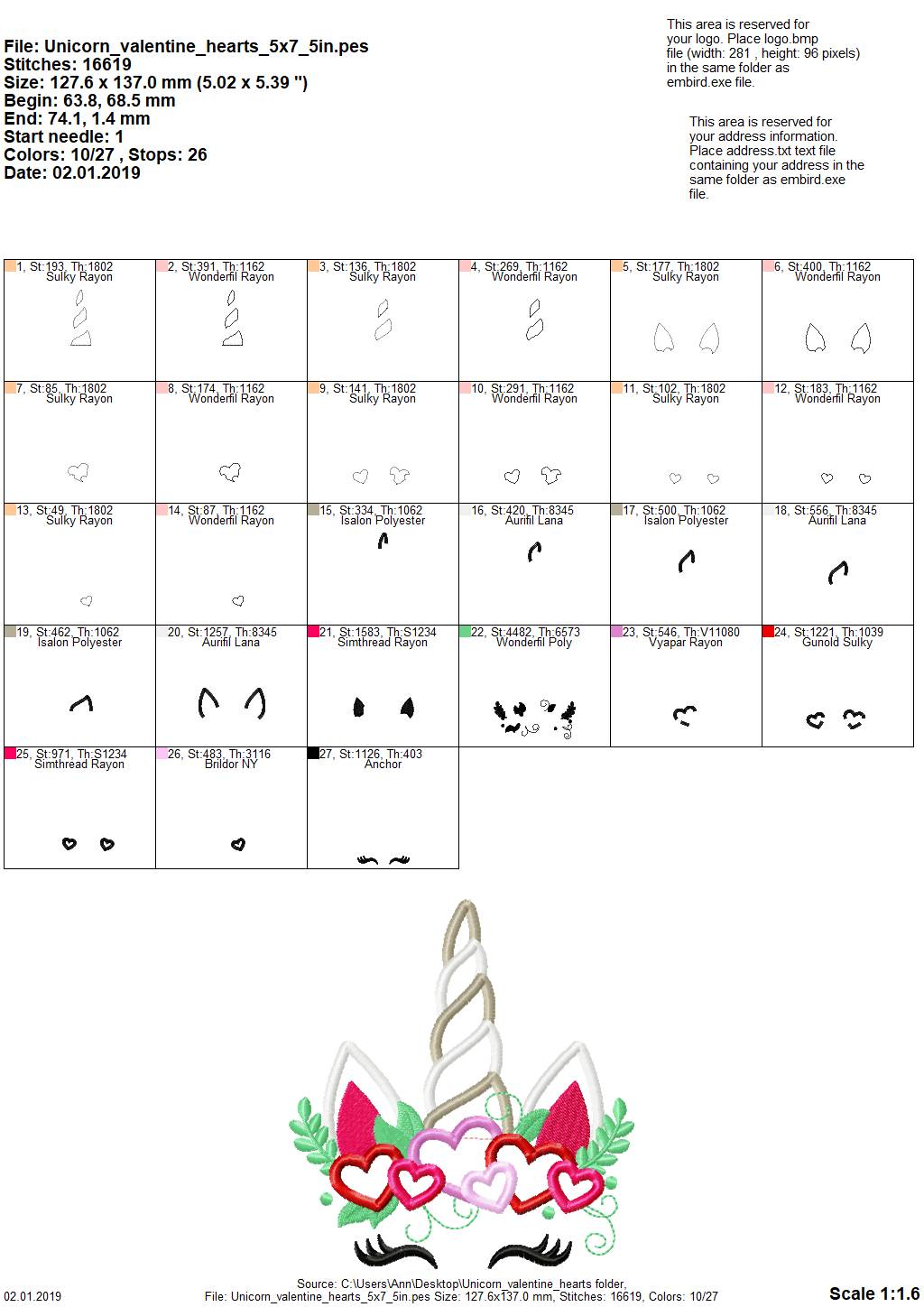 Valentine Unicorn with Heart Crown