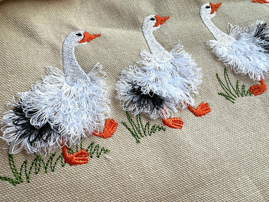 Gringed Goose 4 Geese in a row